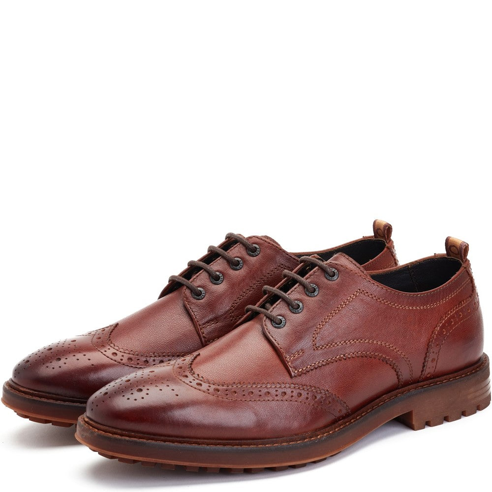 Yukon Grain Brogue Shoes Tan