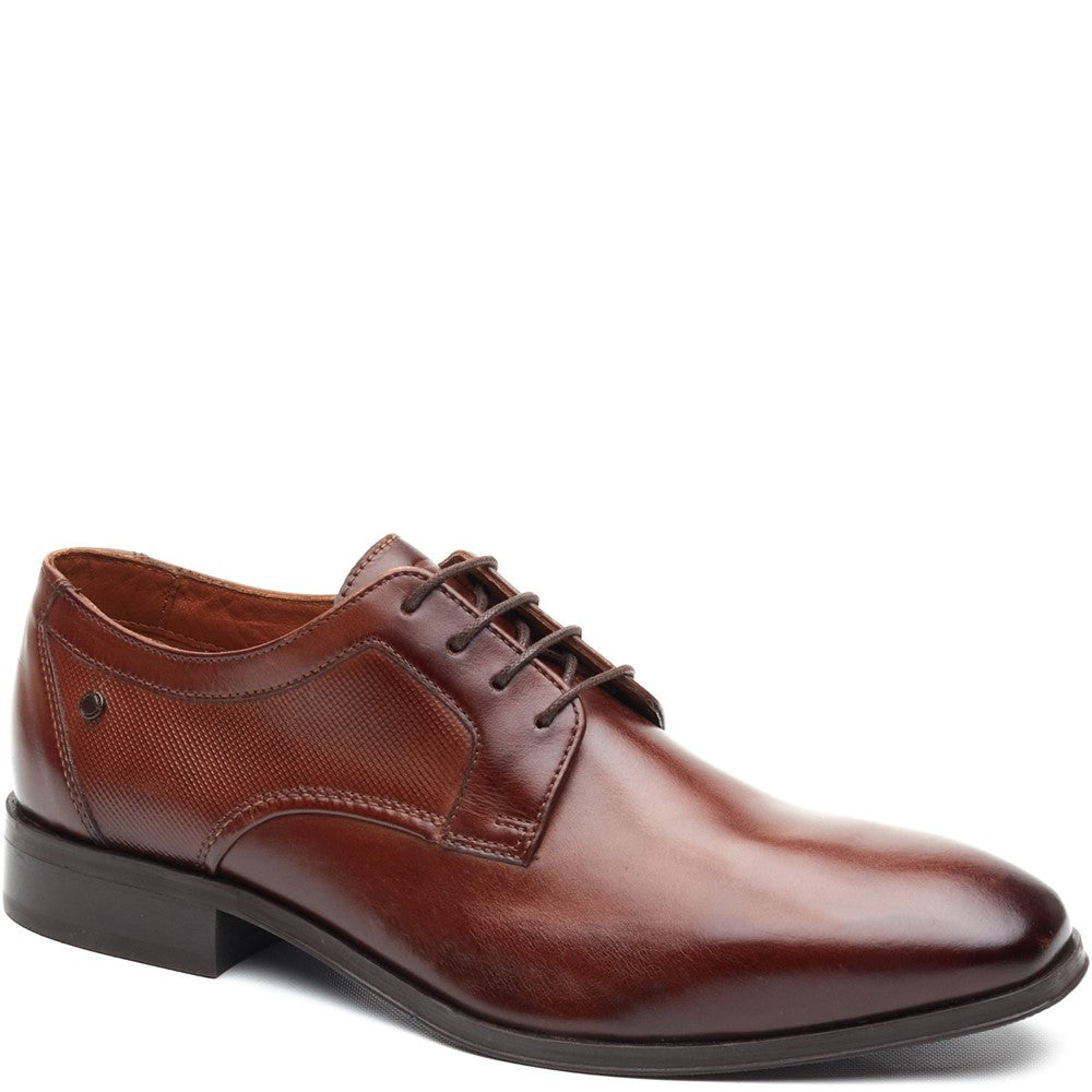 Dome Leather Derby Shoes Dark Tan