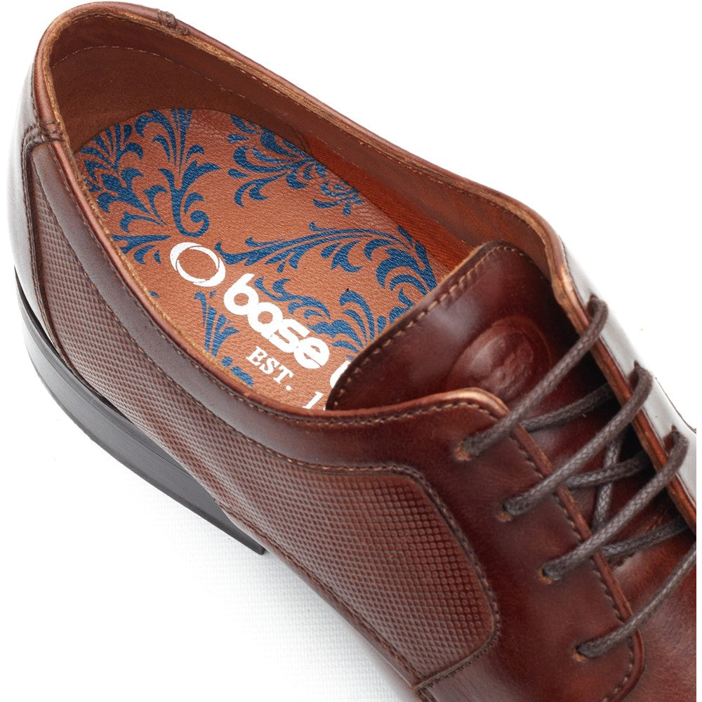 Dome Leather Derby Shoes Dark Tan