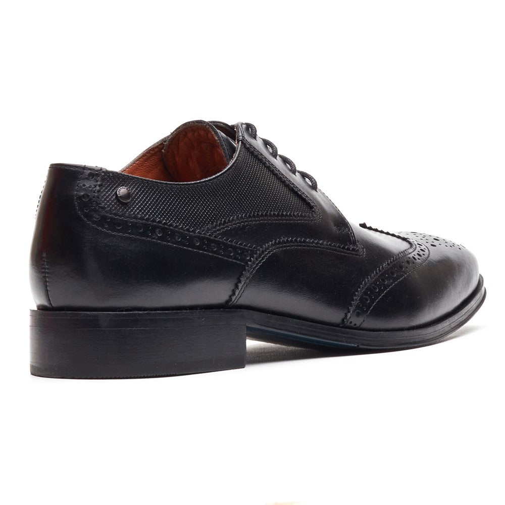 Steeple Leather Brogue Shoes Black