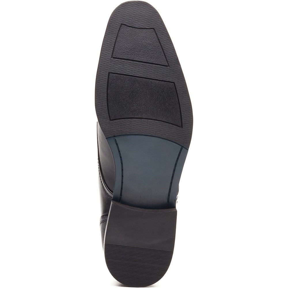 Cleric Leather Double Monk Shoes Black