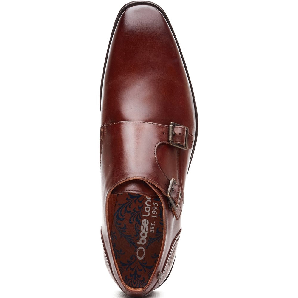 Cleric Leather Double Monk Shoes Tan