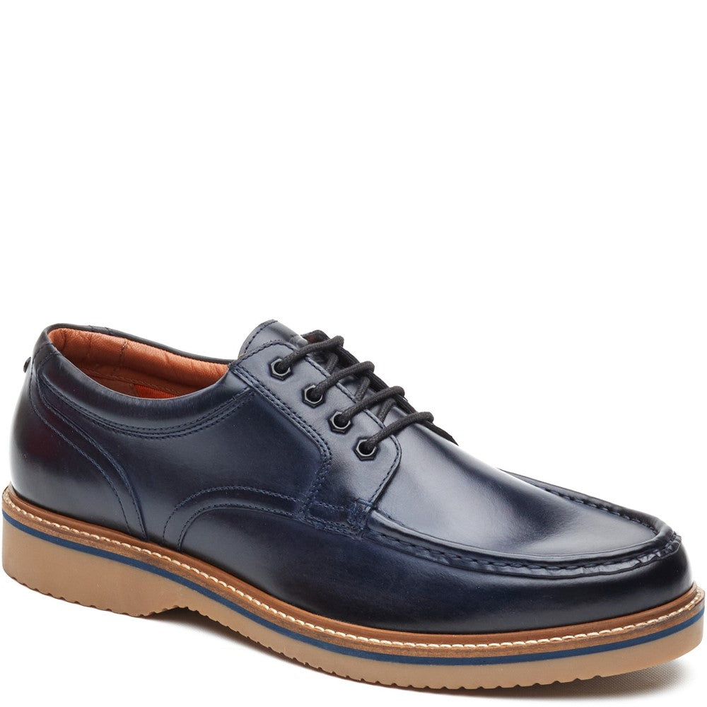 Langdon Leather Apron Toe Shoes Navy