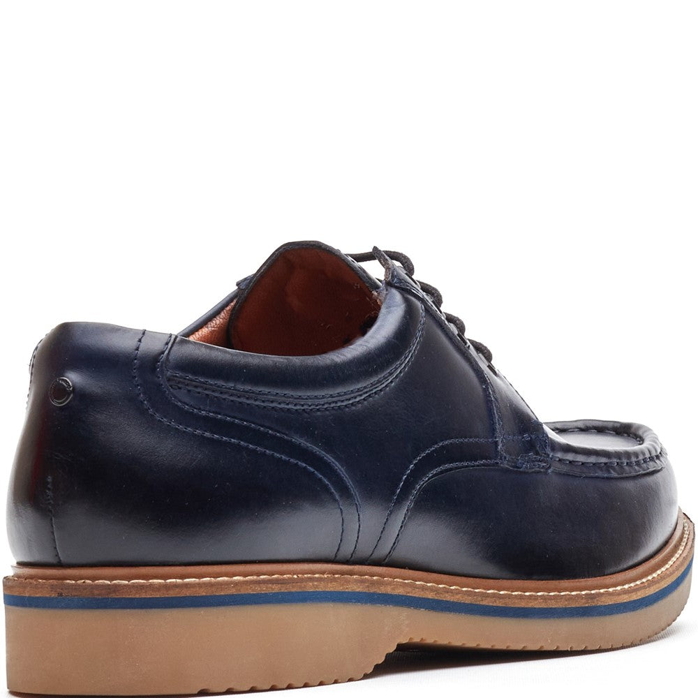 Langdon Leather Apron Toe Shoes Navy