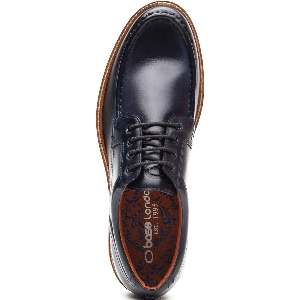 Langdon Leather Apron Toe Shoes Navy