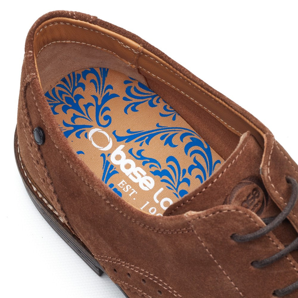 Eton Suede Derby Shoes Caramel