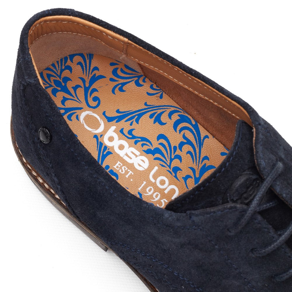 Eton Suede Derby Shoes Navy