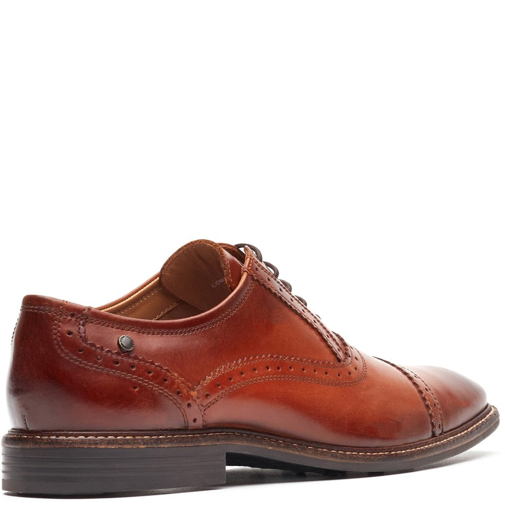 Ascot Leather Oxford Brogue Shoes Tan