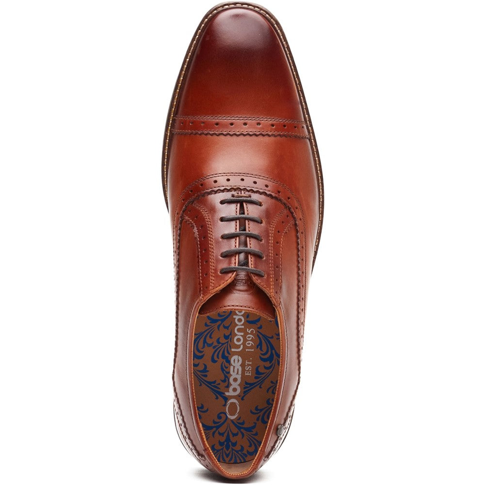 Ascot Leather Oxford Brogue Shoes Tan