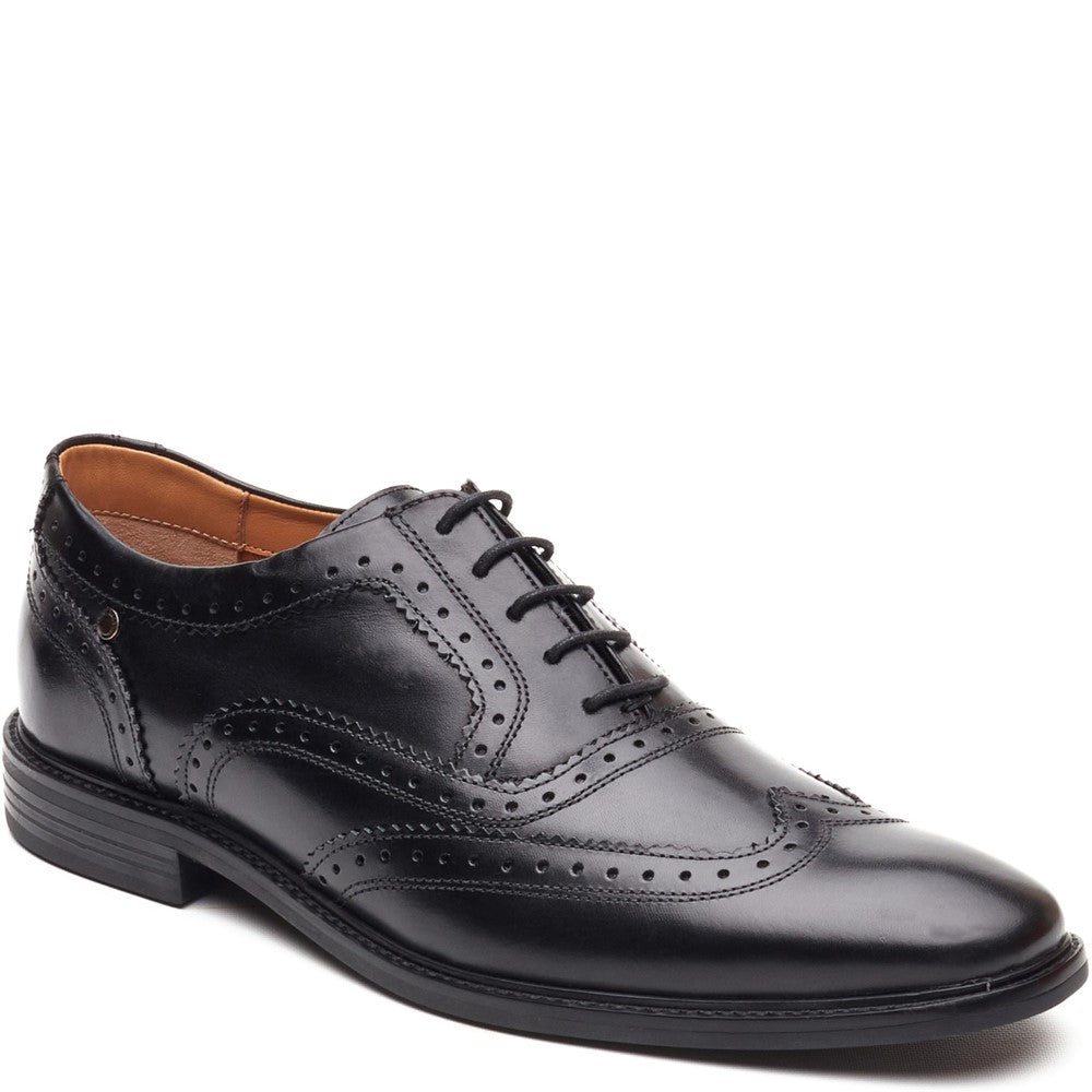 Clarence Leather Brogue Shoes Black