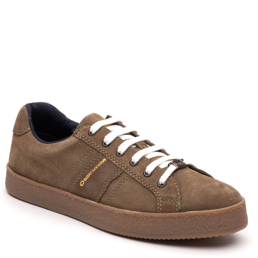 Hopper Suede Trainer Moss