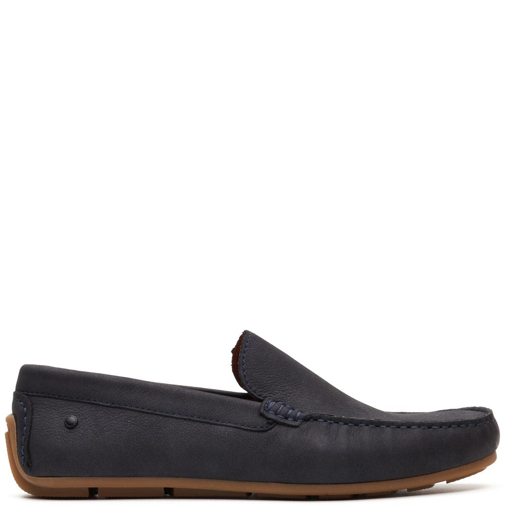 Moss Leather Driver Navy