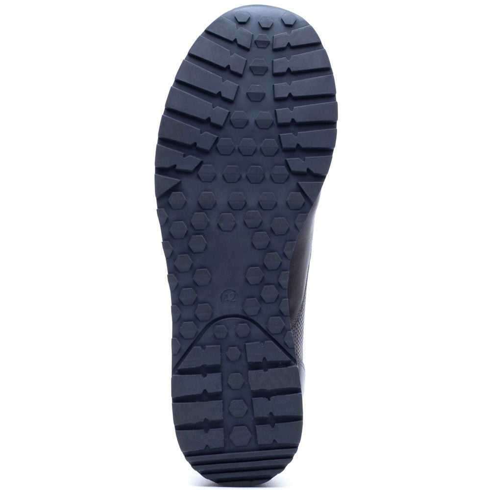 Lancaster Leather Trainer Navy