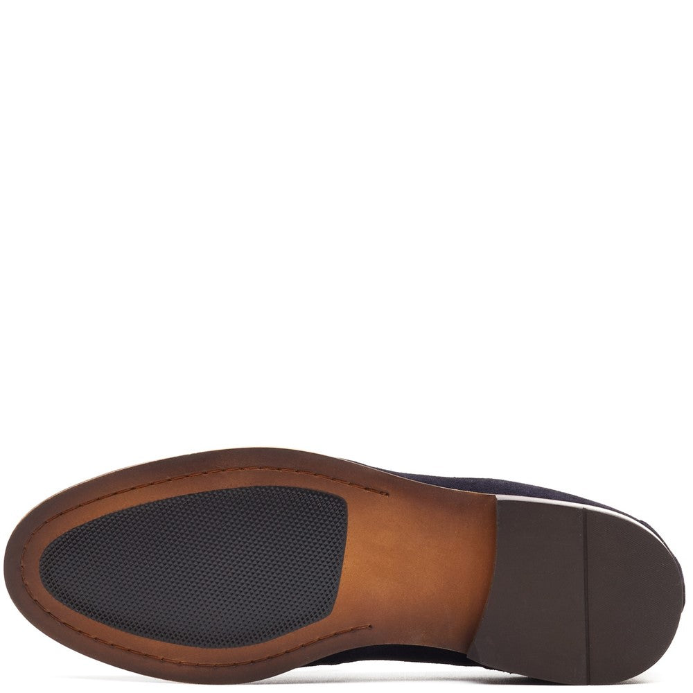 Slate Suede Penny Loafer Navy