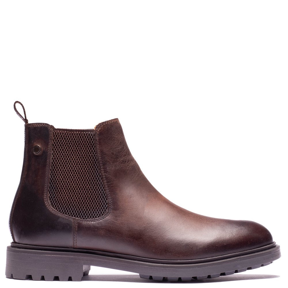 Roebuck Pull Up Chelsea Boots Brown