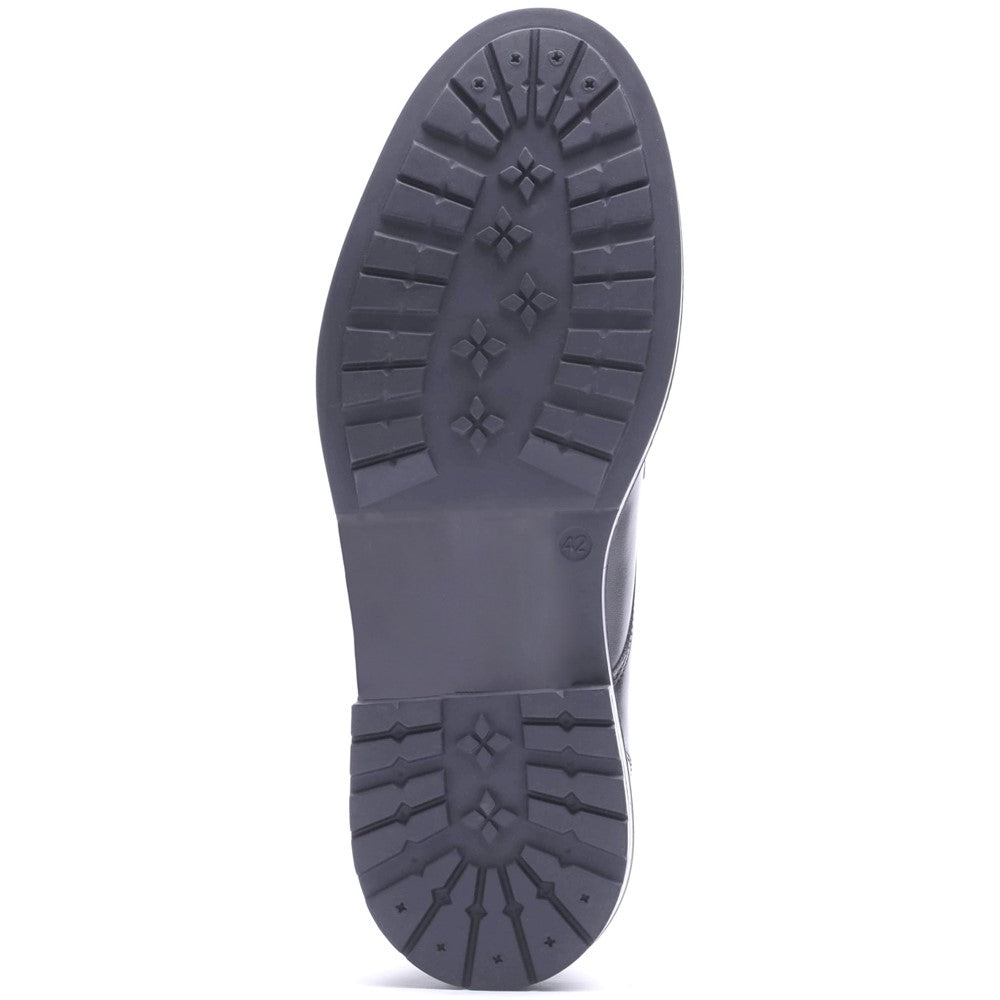 Carter Waxy Derby Lace Up Shoes Black