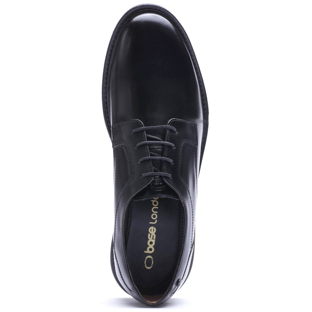 Carter Waxy Derby Lace Up Shoes Black