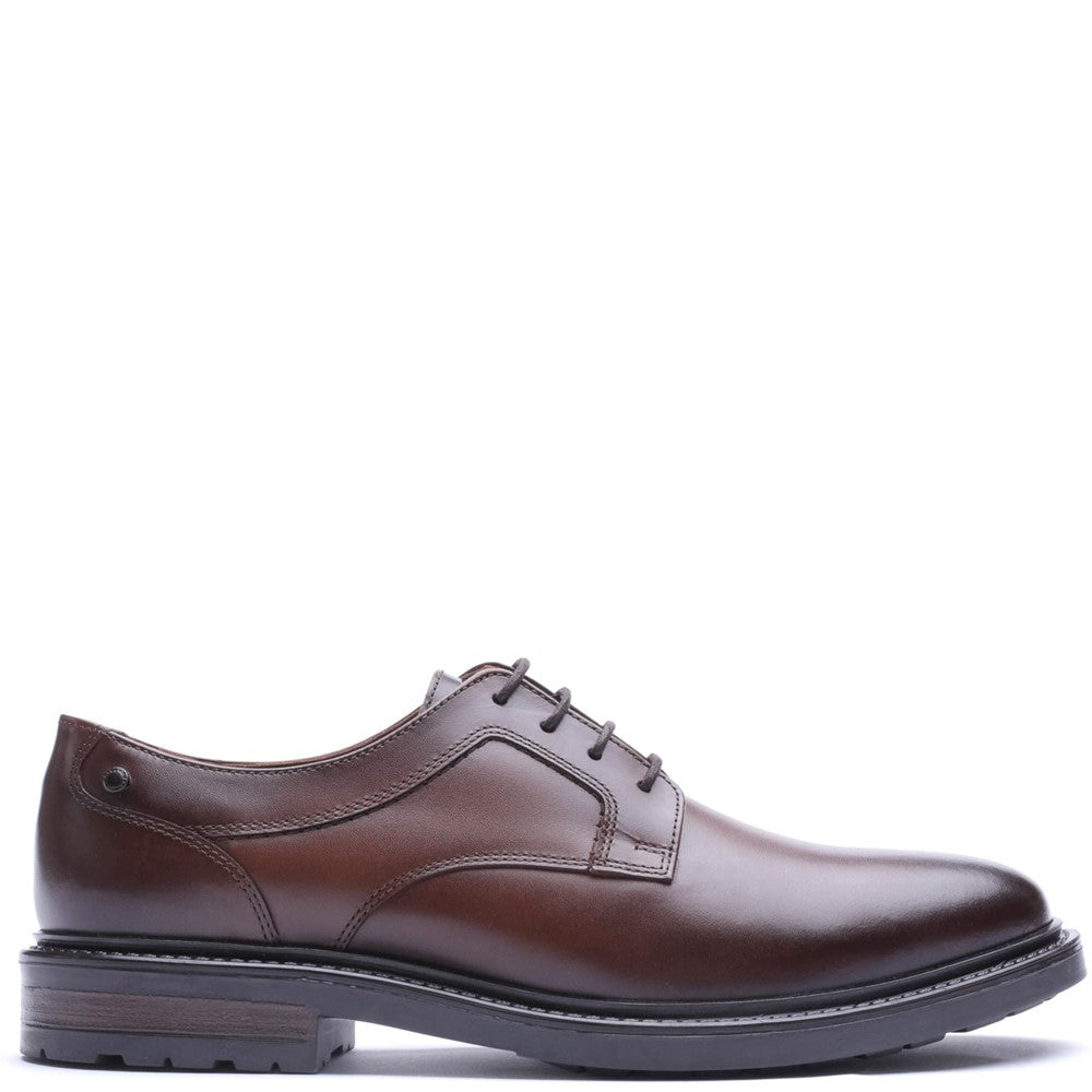 Carter Waxy Derby Lace Up Shoes Brown