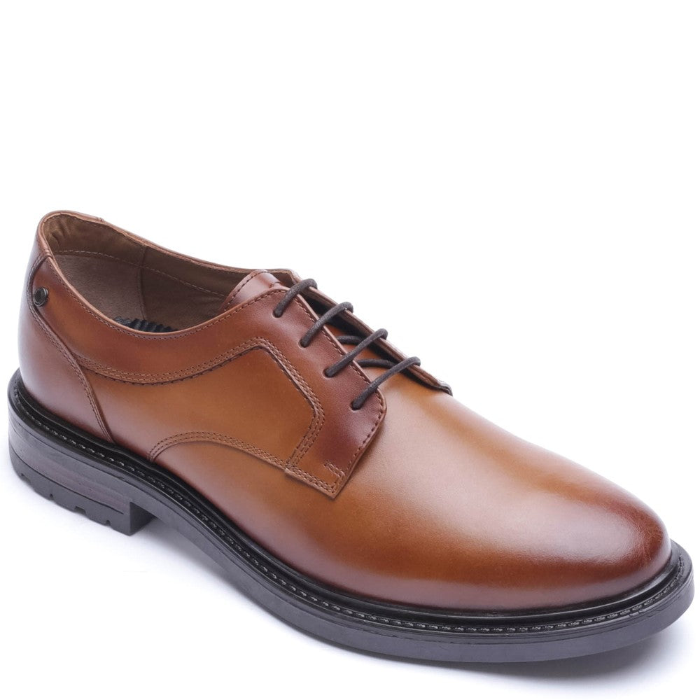 Carter Waxy Derby Lace Up Shoes Tan