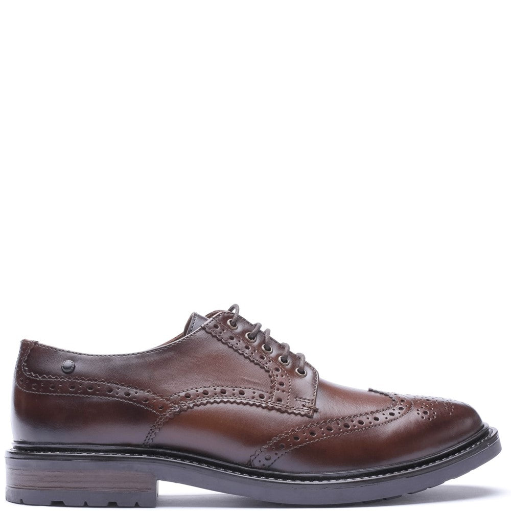 Tanner Waxy Brogue Shoes Brown