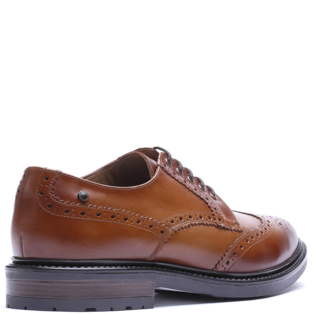 Tanner Waxy Brogue Shoes Tan