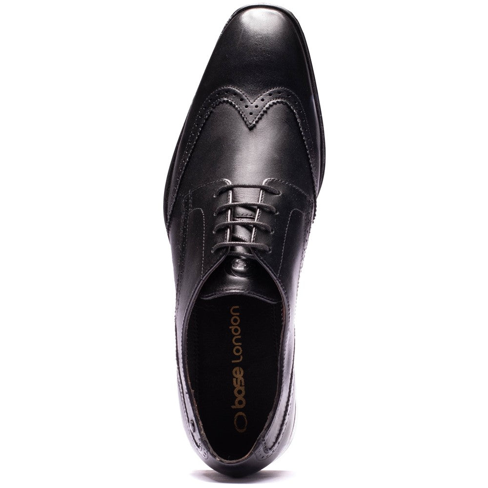 Sloane Waxy Brogue Shoes Black