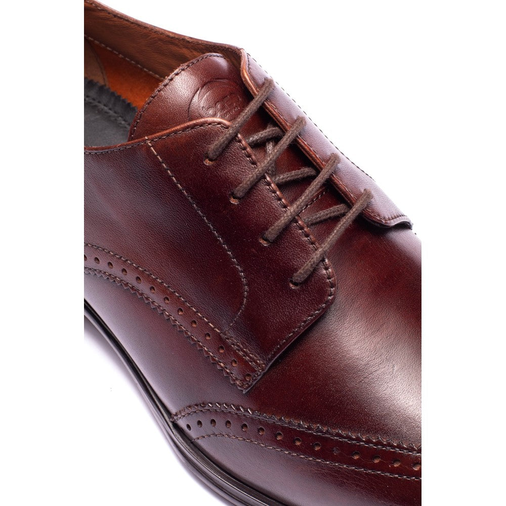 Sloane Waxy Brogue Shoes Brown