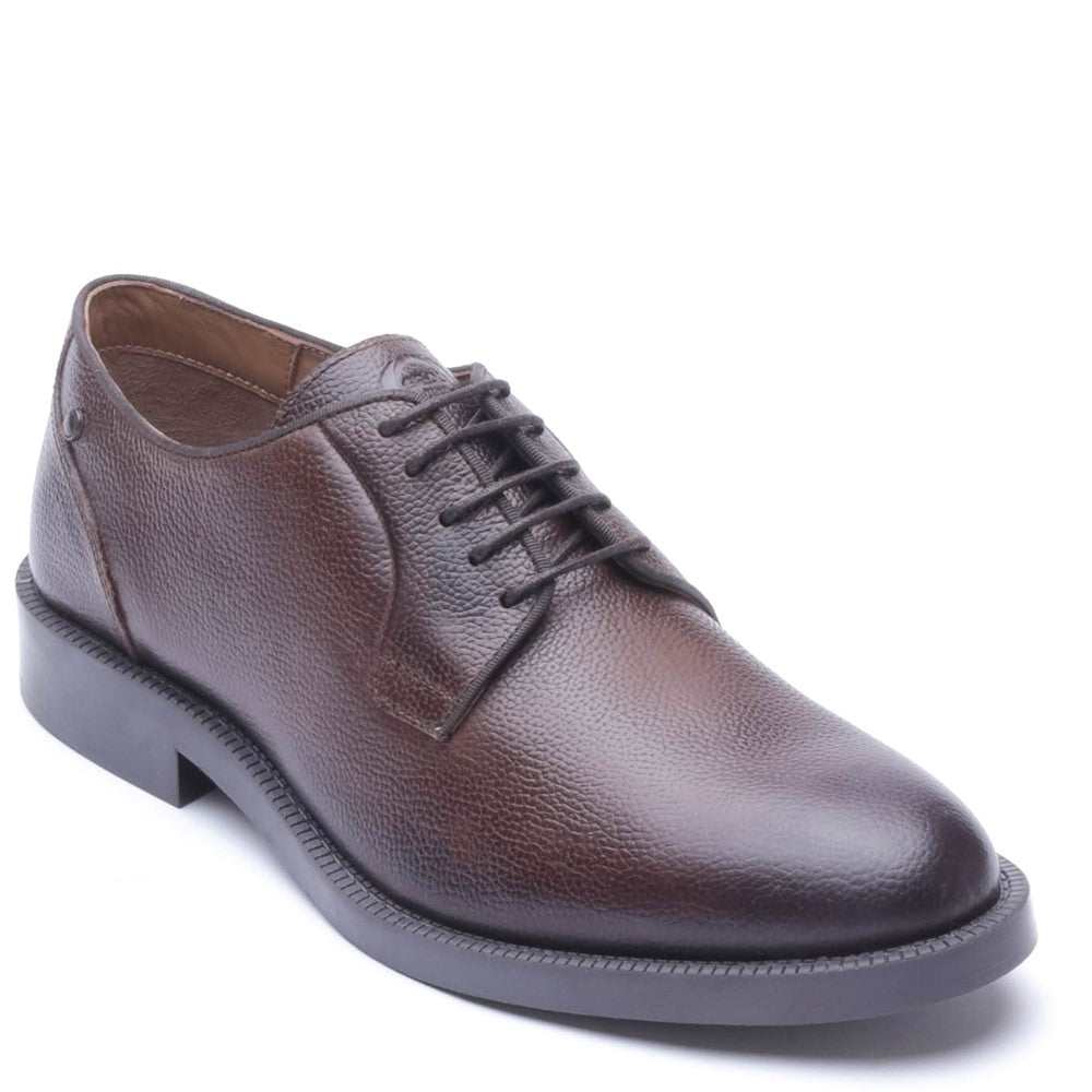 Luca Tumbled Lace Up Shoes Brown