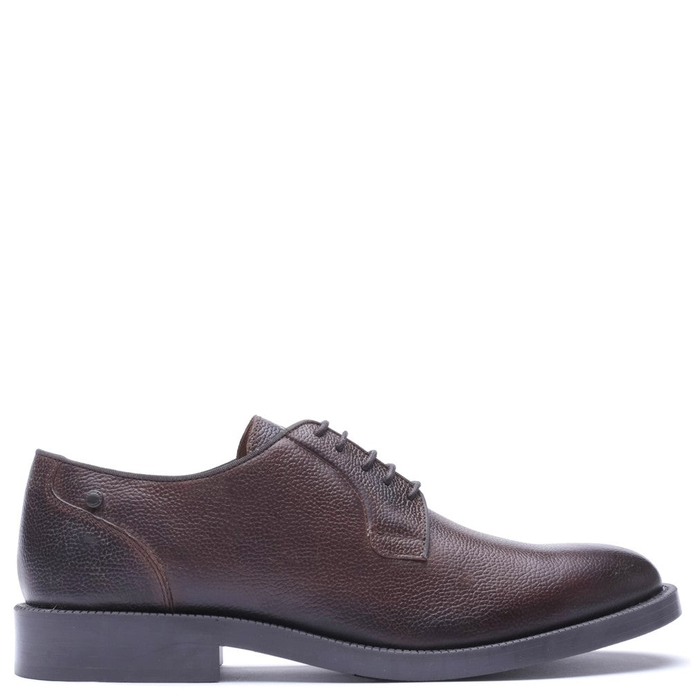 Luca Tumbled Lace Up Shoes Brown