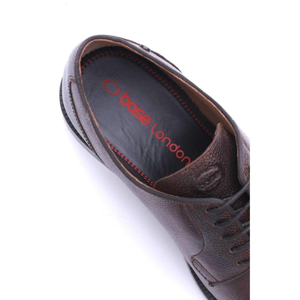 Luca Tumbled Lace Up Shoes Brown