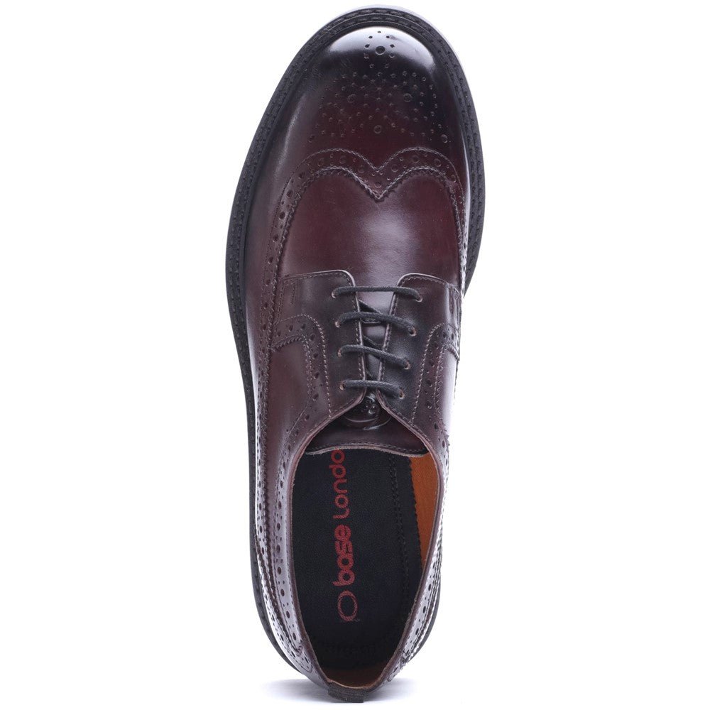 Phase Washed Brogue Shoes Brown