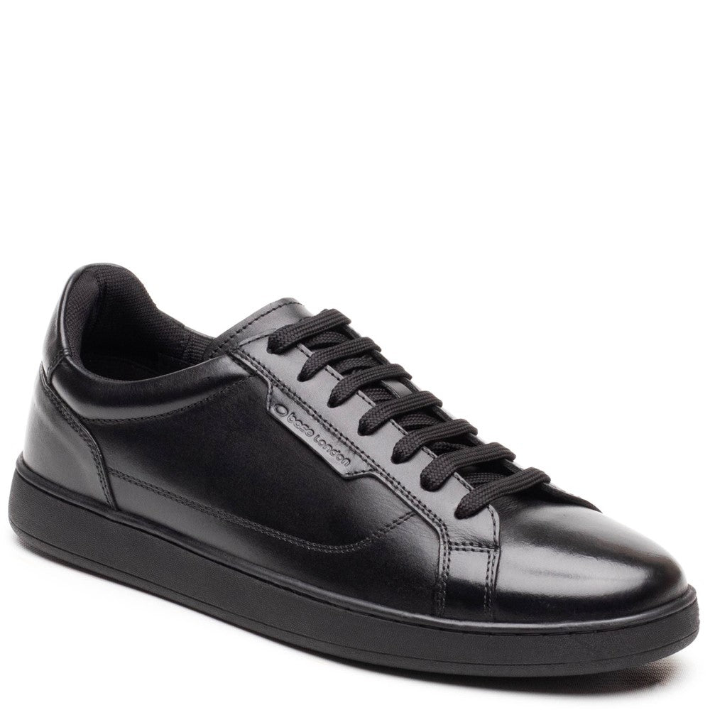 Zammo Waxy Lace Up Trainers Black