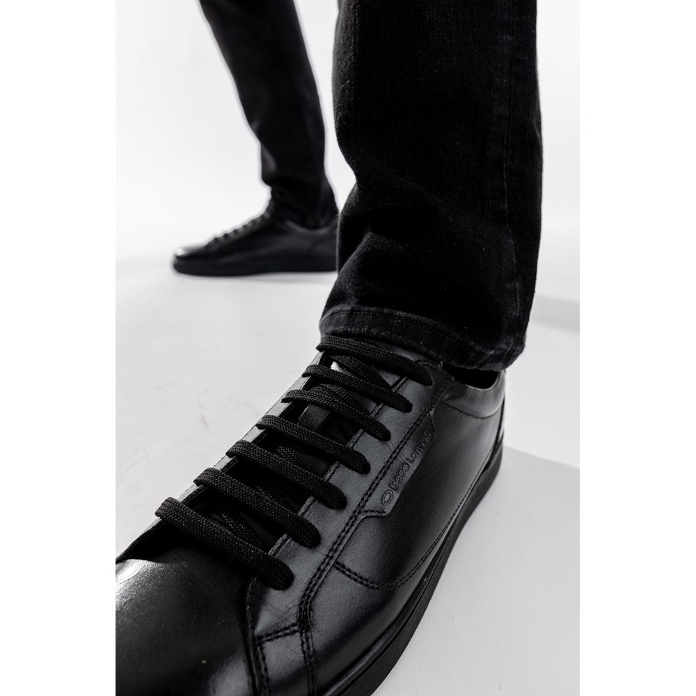 Zammo Waxy Lace Up Trainers Black