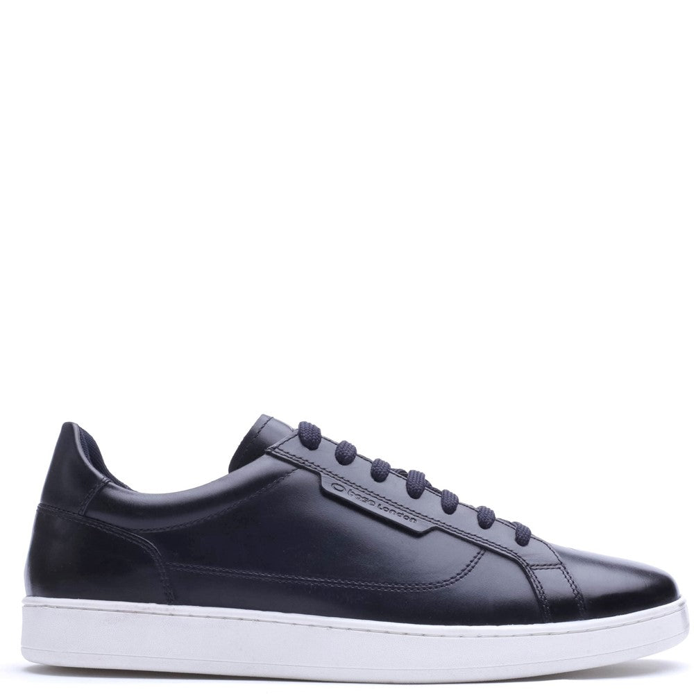Zammo Waxy Lace Up Trainers Navy