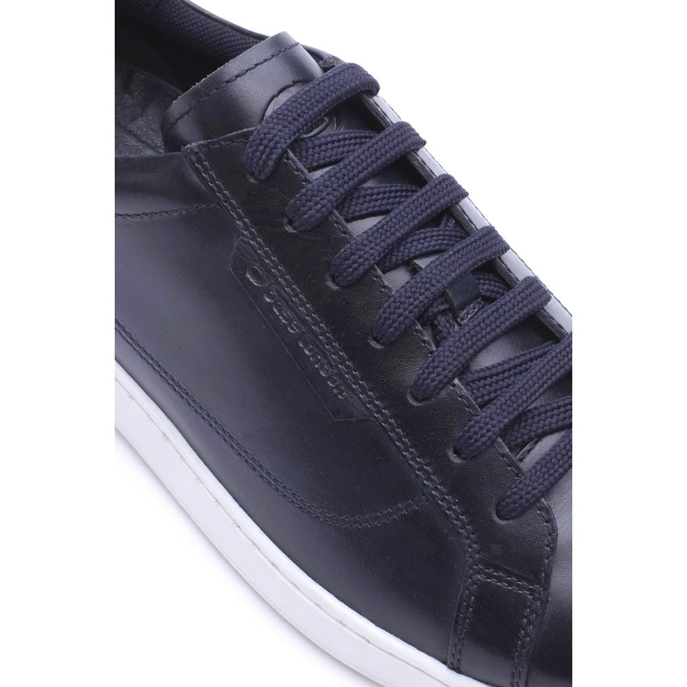 Zammo Waxy Lace Up Trainers Navy