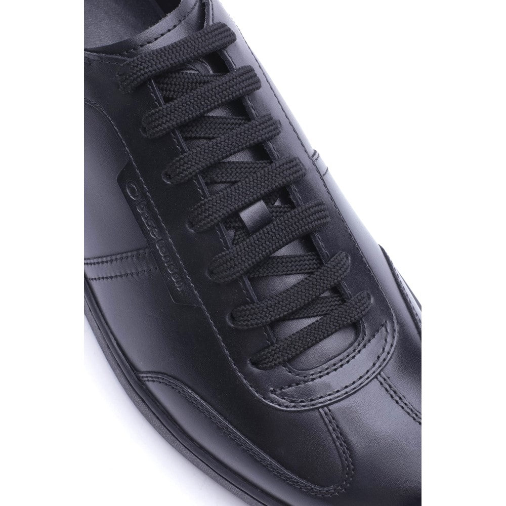 Tucker Waxy Lace Up Trainers Black