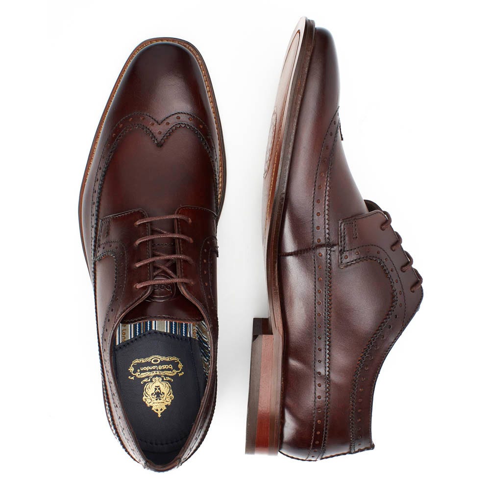 Havisham Washed Brogue Shoes Brown