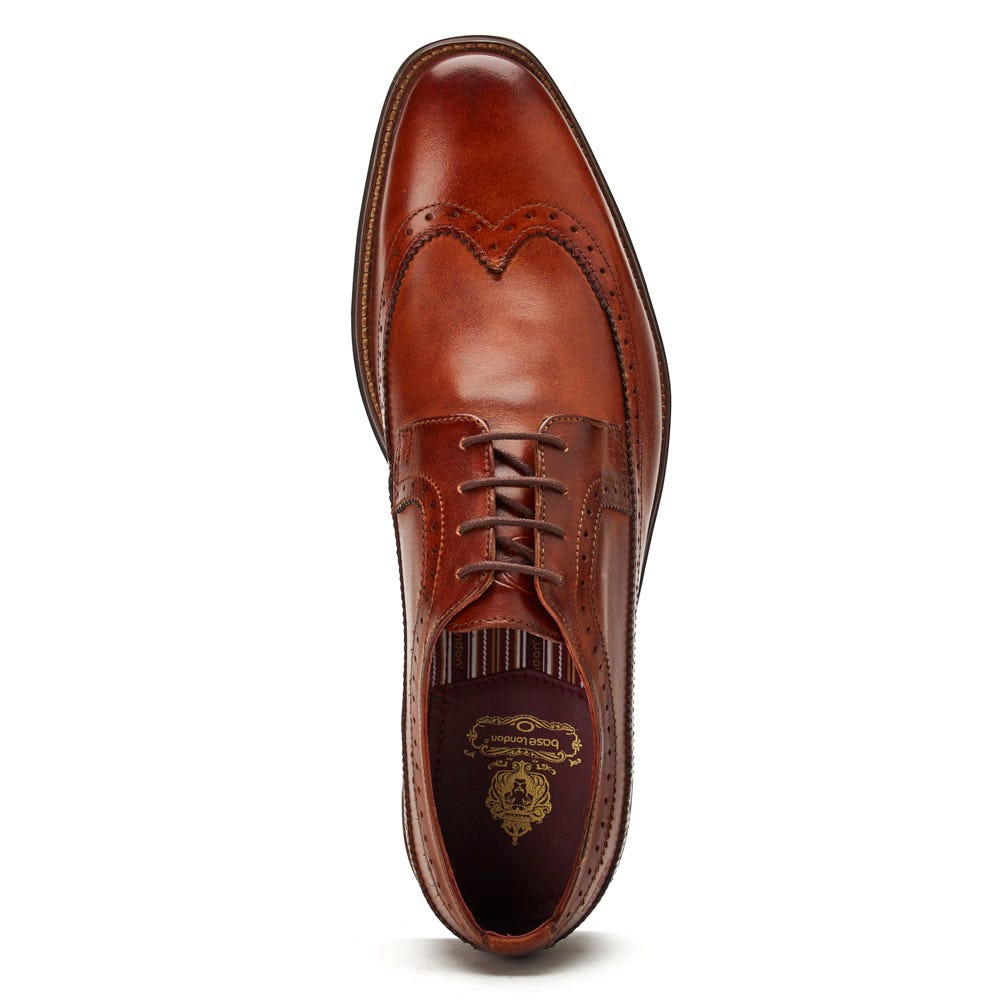 Havisham Washed Brogue Shoes Tan