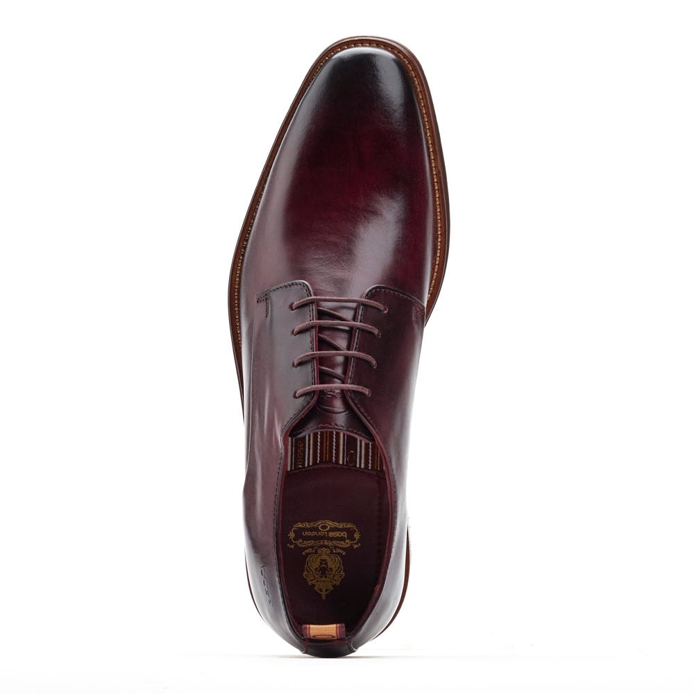 Marley Washed Derby Shoes Bordo