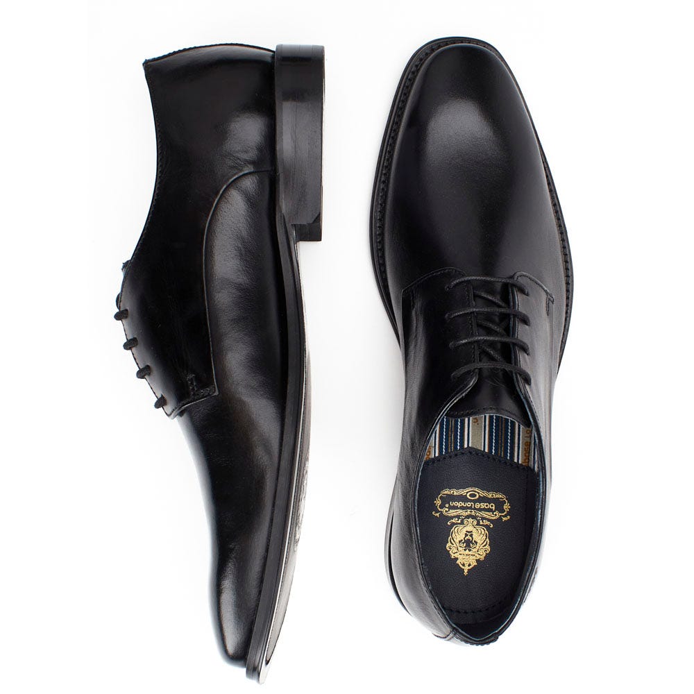 Marley Waxy Derby Shoes Black