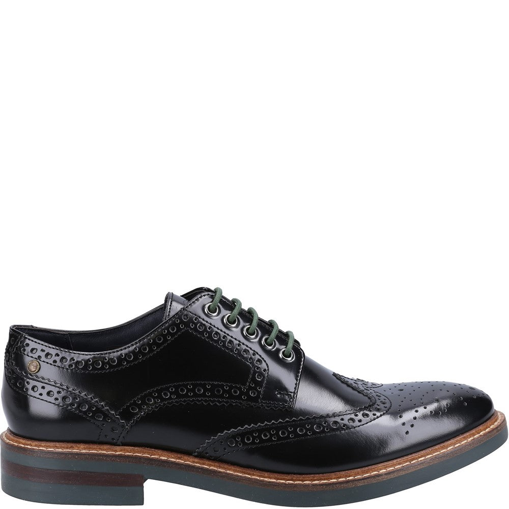 Woburn XL Hi Shine Brogue Shoes Black