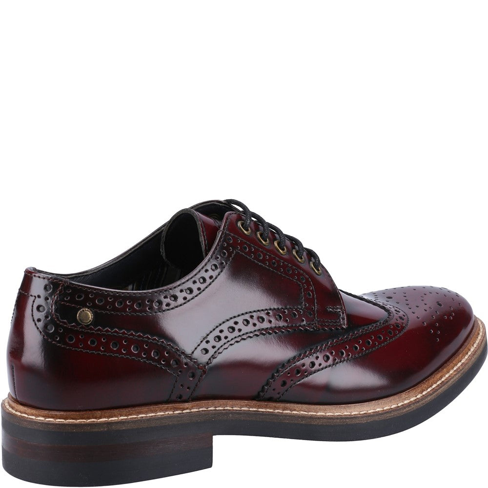 Woburn XL Hi Shine Brogue Shoes Bordo