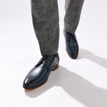 Gambino Waxy Derby Shoes Navy