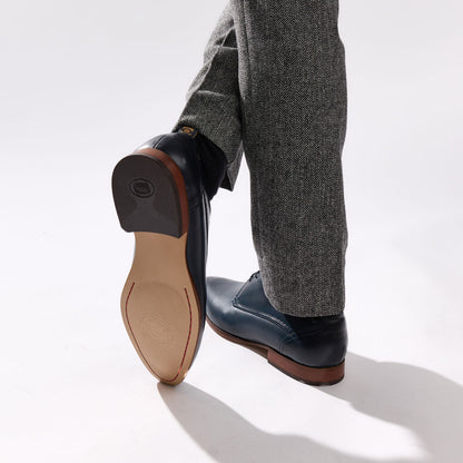 Gambino Waxy Derby Shoes Navy