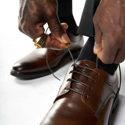 Drake Waxy Derby Shoes Brown