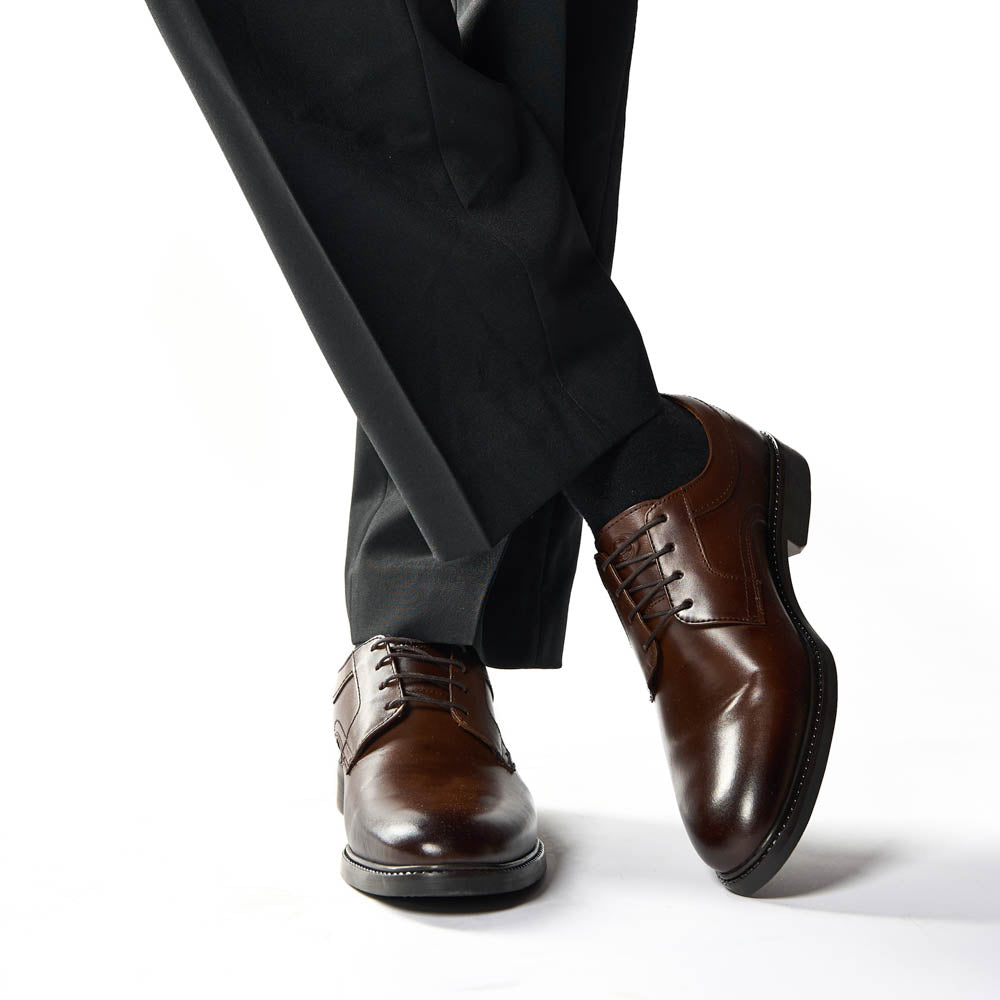 Drake Waxy Derby Shoes Brown