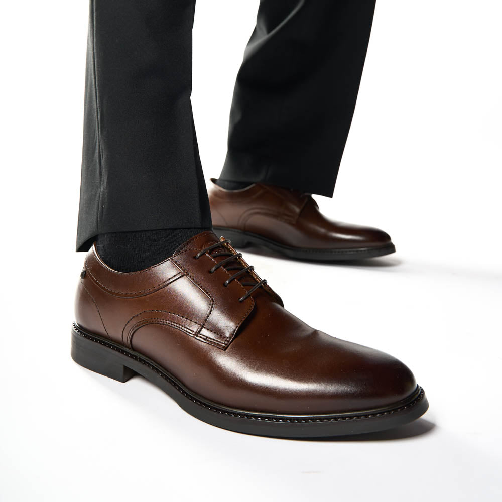 Drake Waxy Derby Shoes Brown