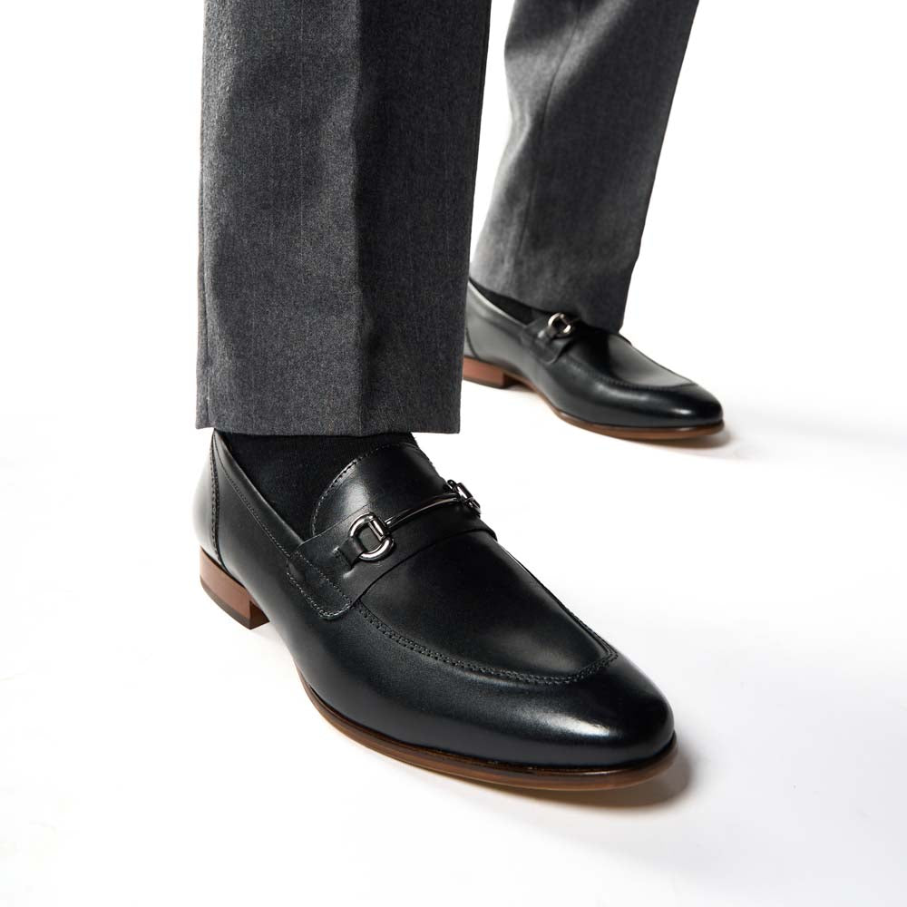 Russo Waxy Loafers Black