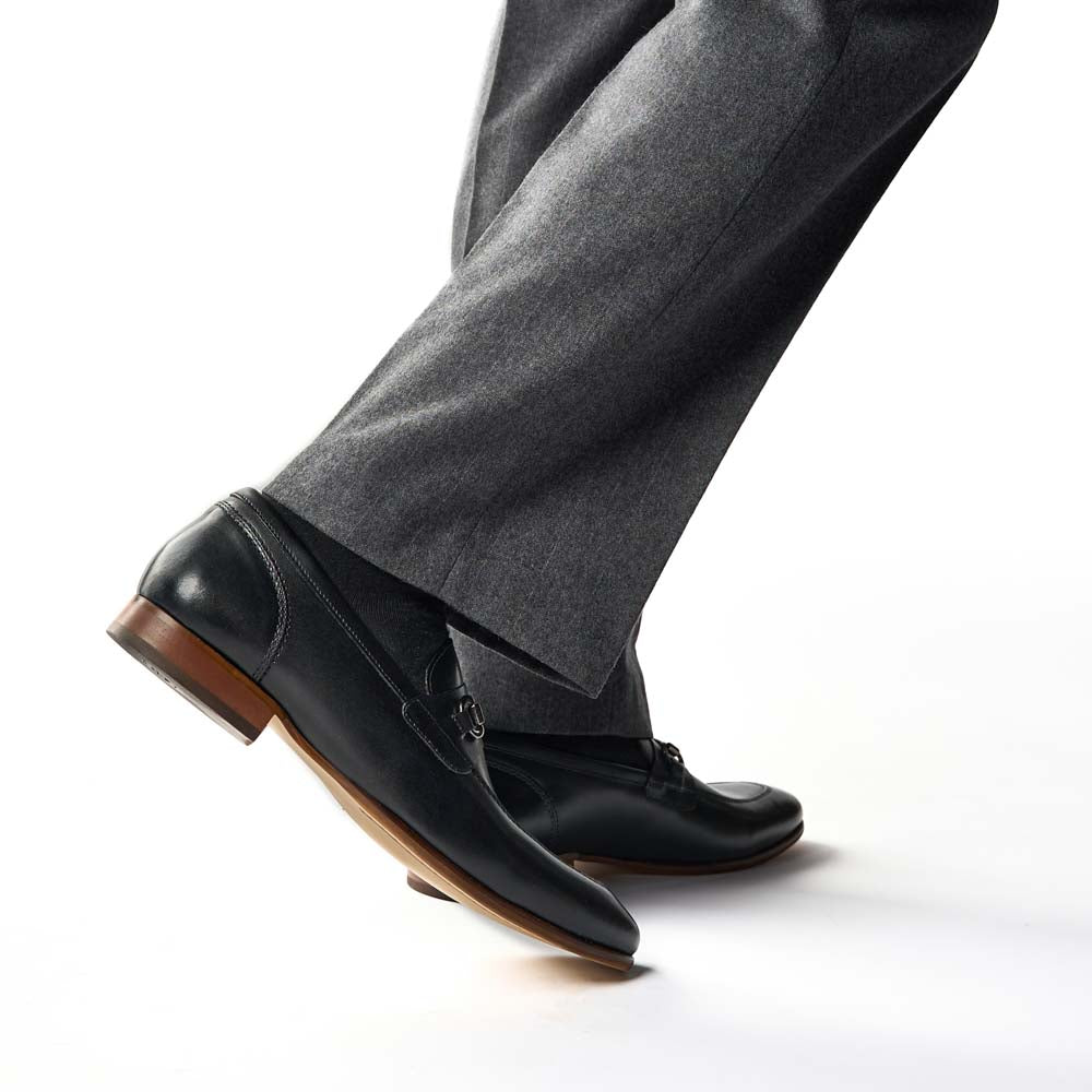 Russo Waxy Loafers Black