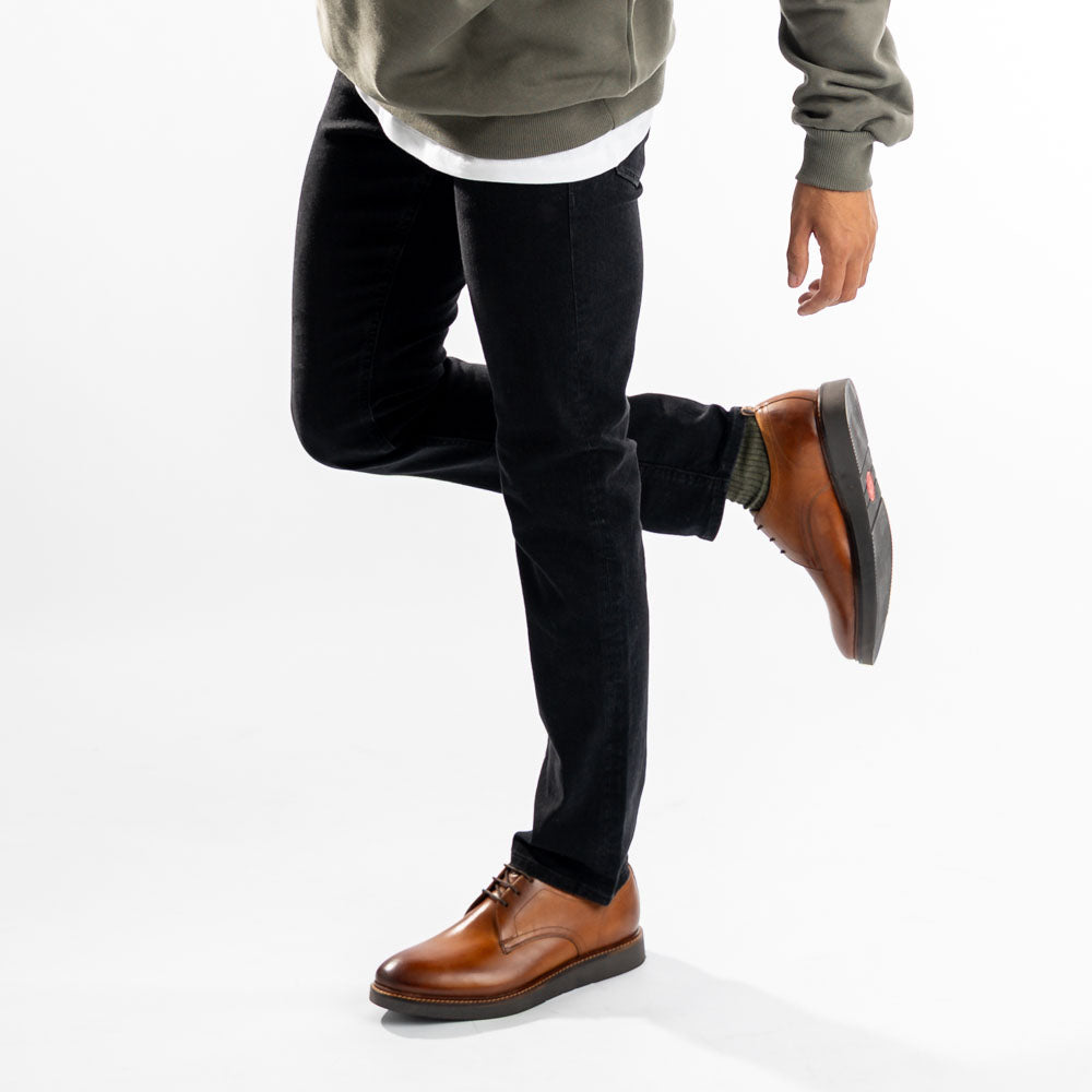 Roly Washed Derby Shoes Tan